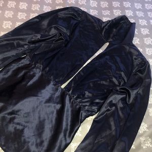 Satin Navy blue blouse